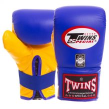 Замовити Снарядные перчатки кожаные TWINS TBGL-6F Синий-Желтый
